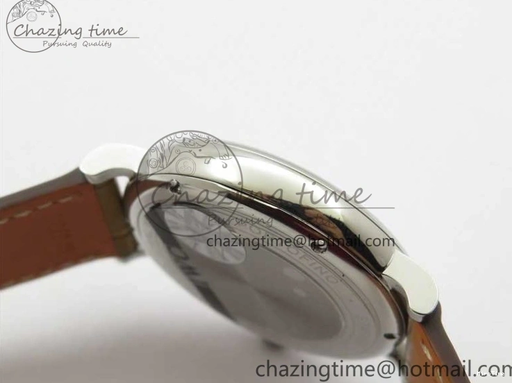 MIROTIME 0515 Durable Portofino 37mm SS V7F 1:1 Best Edition White Dial on Light Brown Leather Strap A 7092